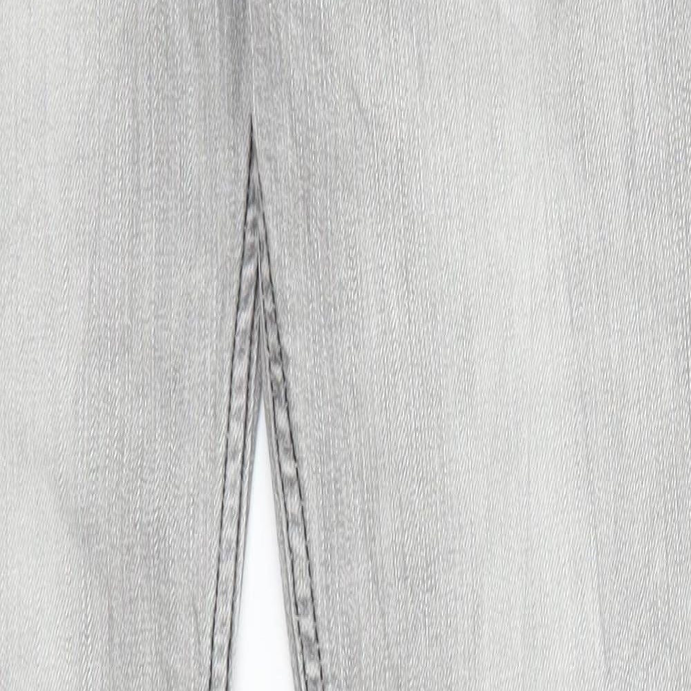 Review Womens Grey  Denim Straight Jeans Size 28 in L32 in