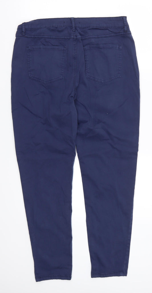 Marks and Spencer Womens Blue   Chino Trousers Size 32 in L28 in