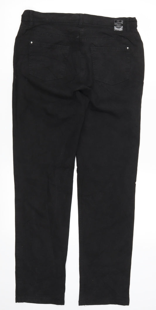Stark Womens Black   Trousers  Size 14 L29 in
