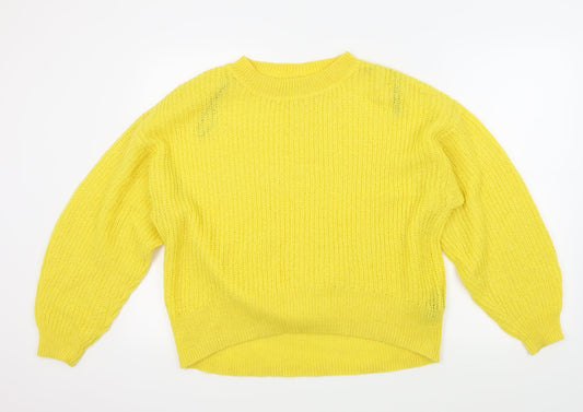 H&M Womens Yellow   Pullover Jumper Size S