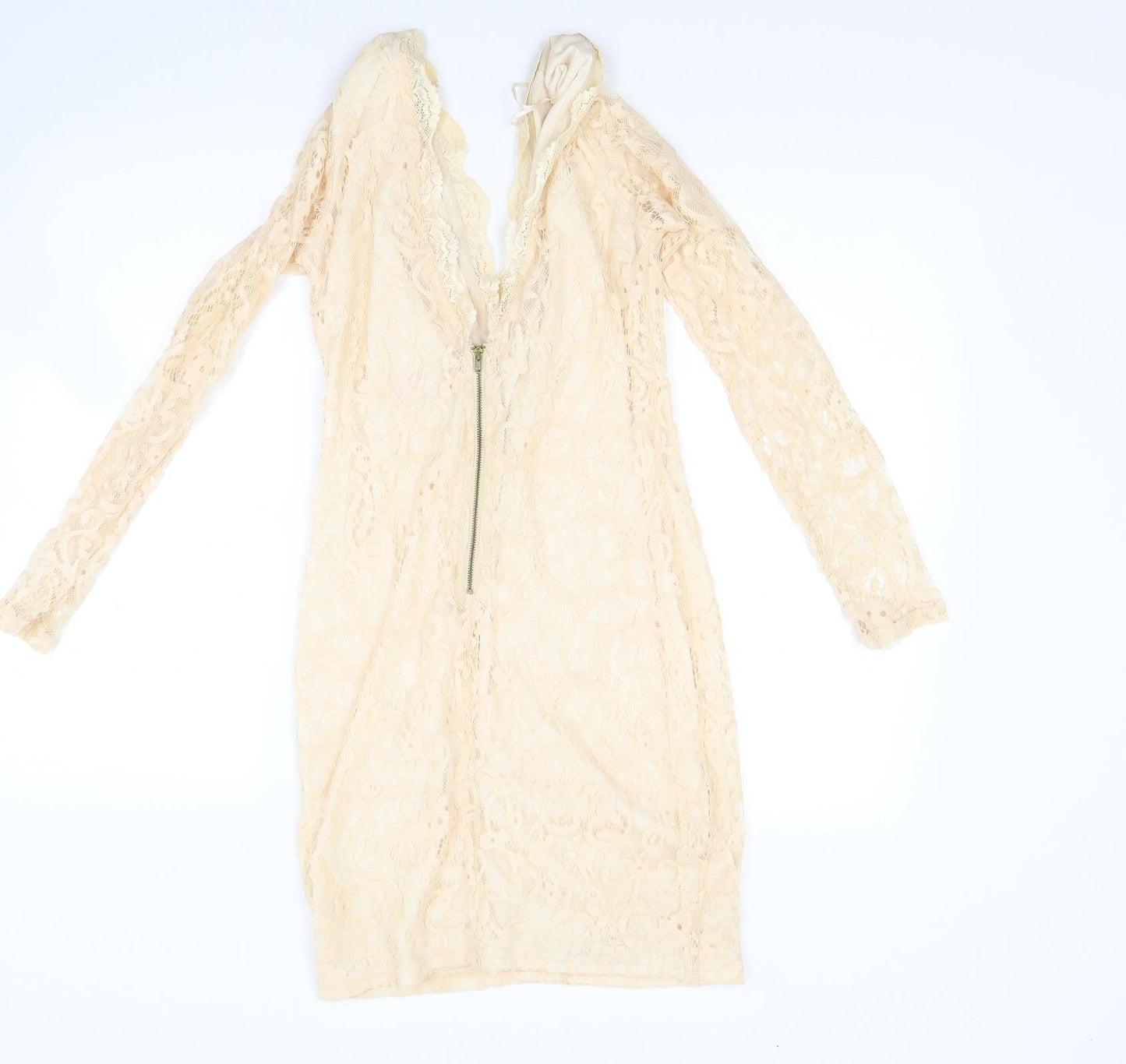 Pink Boutique Womens Beige Floral  A-Line  Size 10