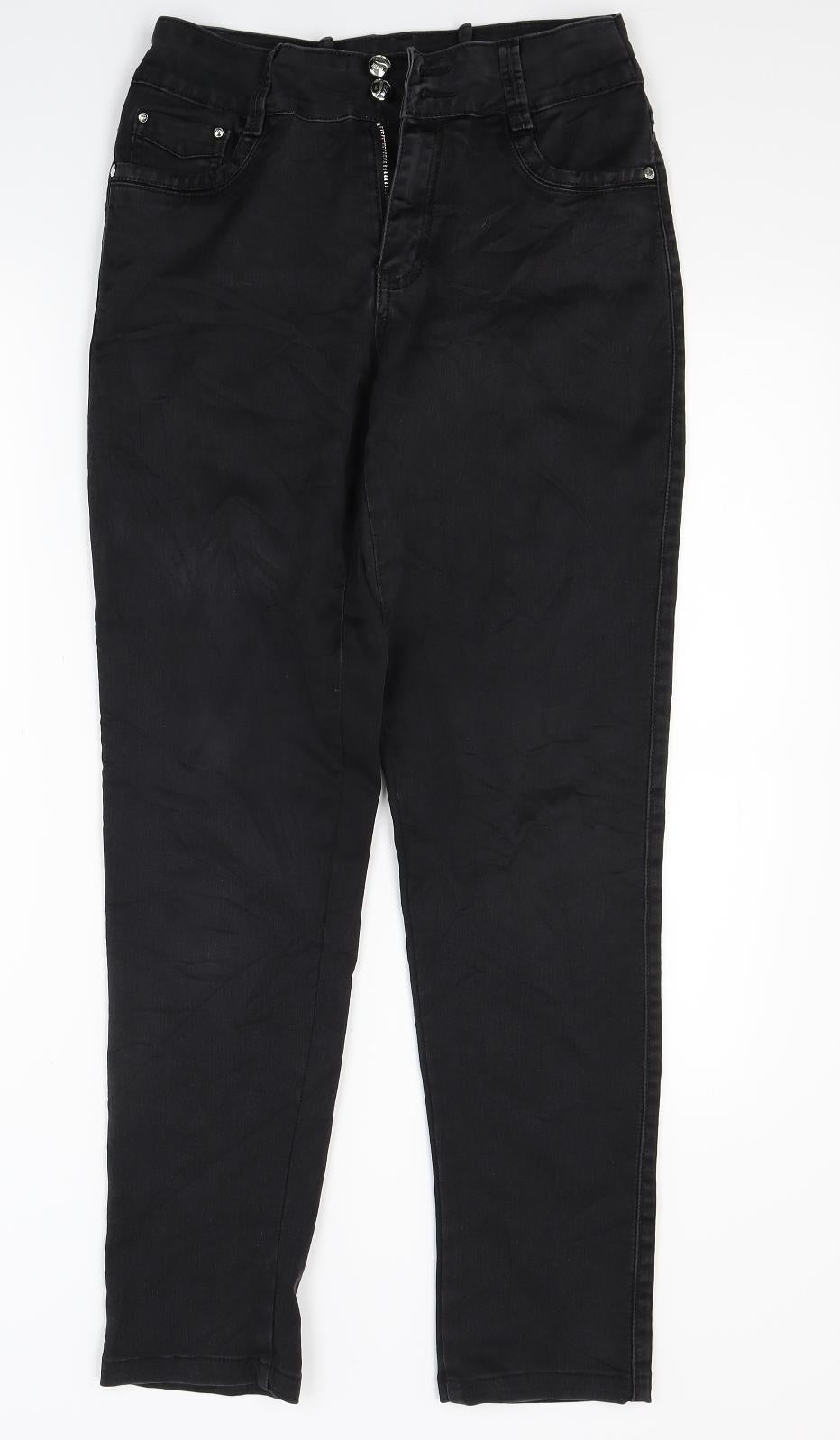 CTM Womens Black  Denim Skinny Jeans Size 32 in L29 in
