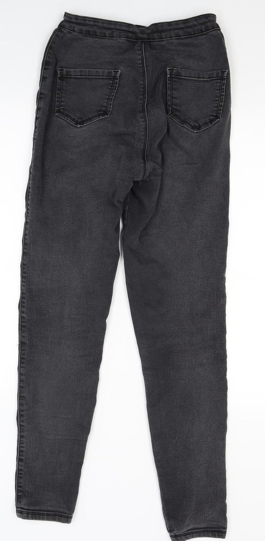 Missguided Womens Black  Denim Jegging Jeans Size 8 L27 in