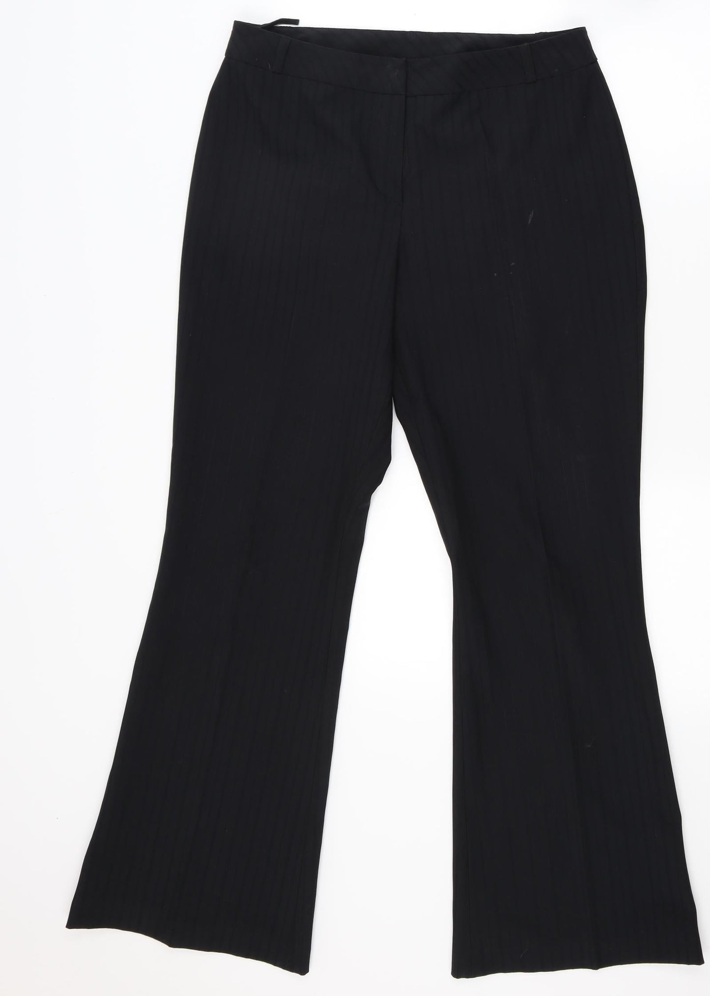 NL Collection Womens Black Striped  Trousers  Size 12 L29 in