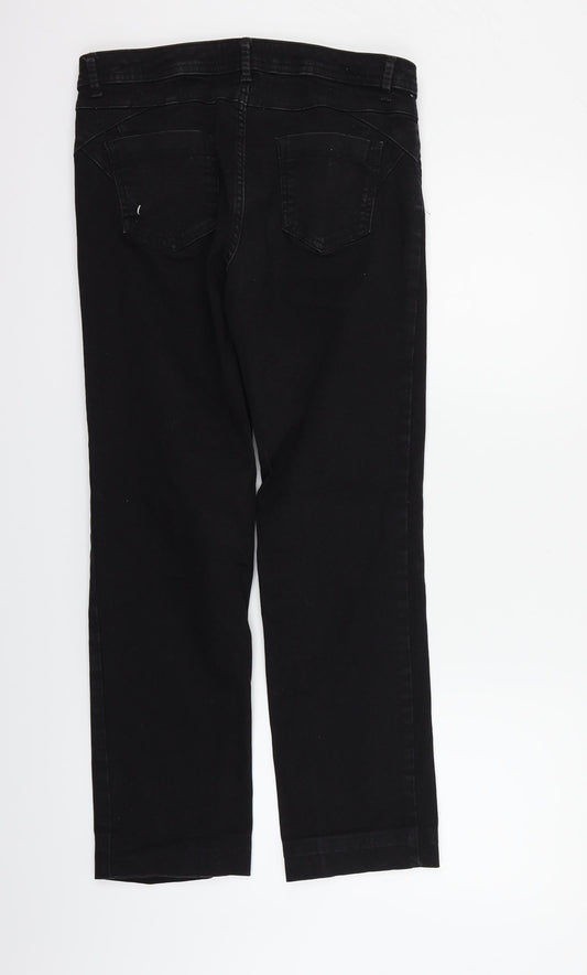 Straight Womens Black   Straight Jeans Size 12 L26 in