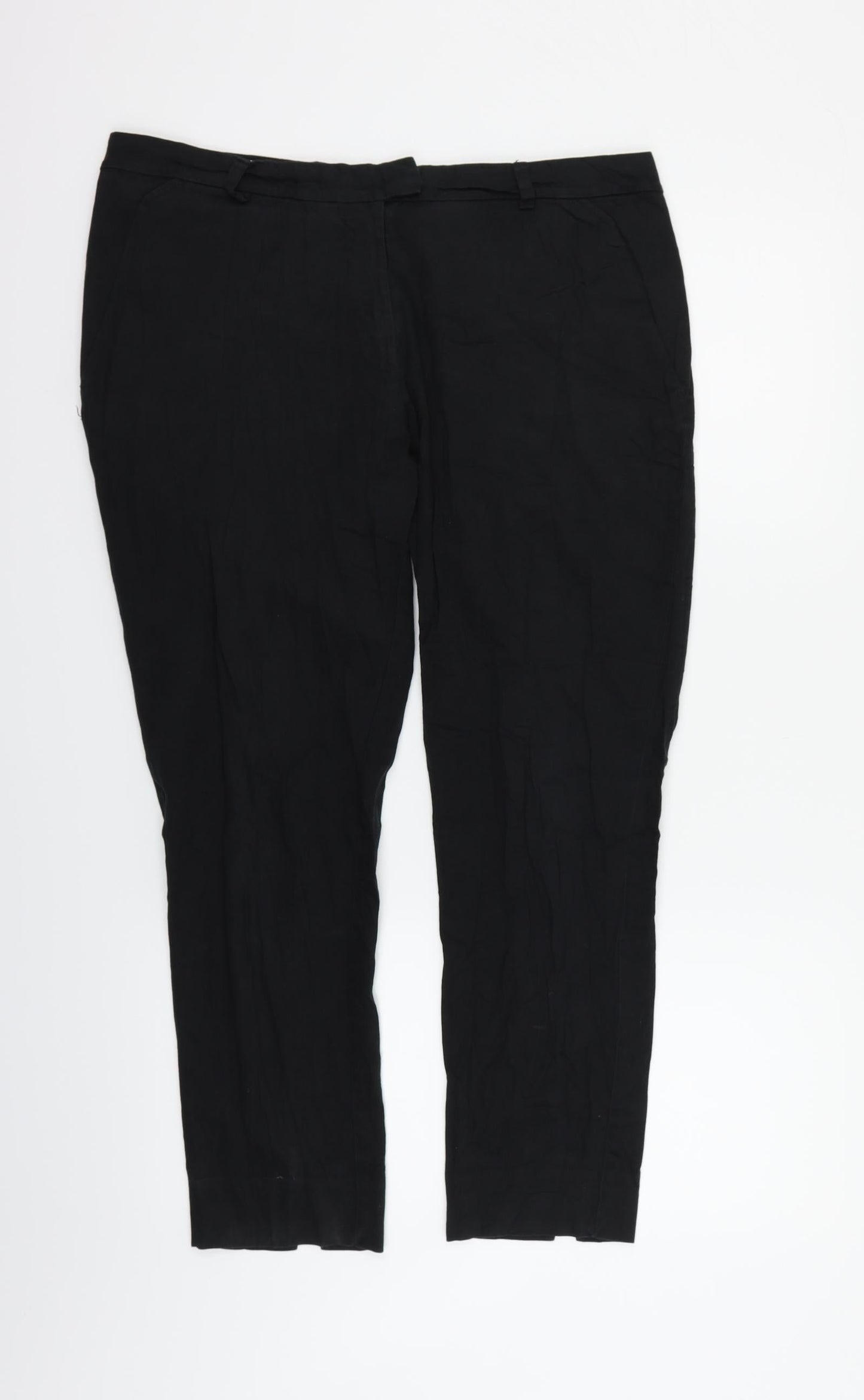 H&M Womens Black   Trousers  Size 12 L26 in