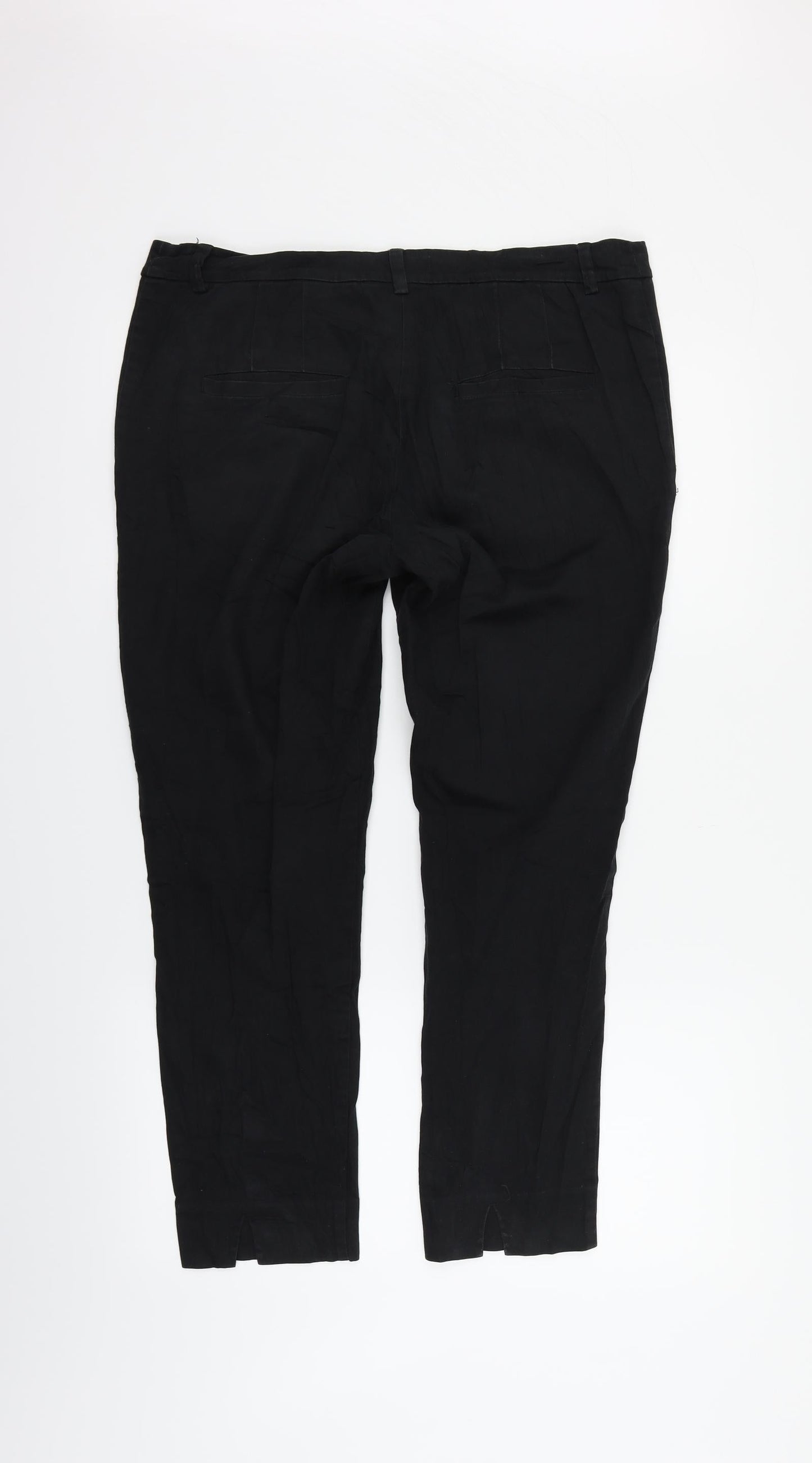H&M Womens Black   Trousers  Size 12 L26 in
