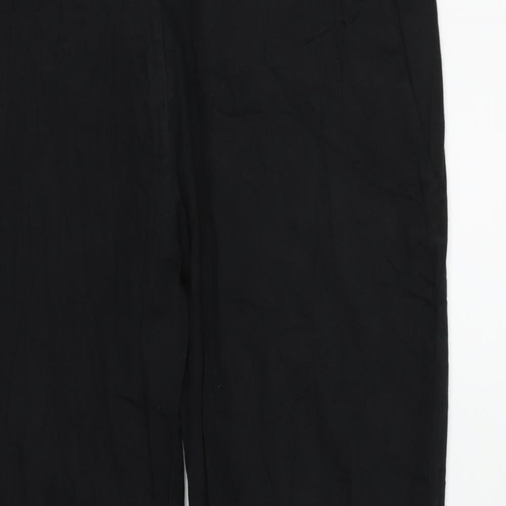 H&M Womens Black   Trousers  Size 12 L26 in