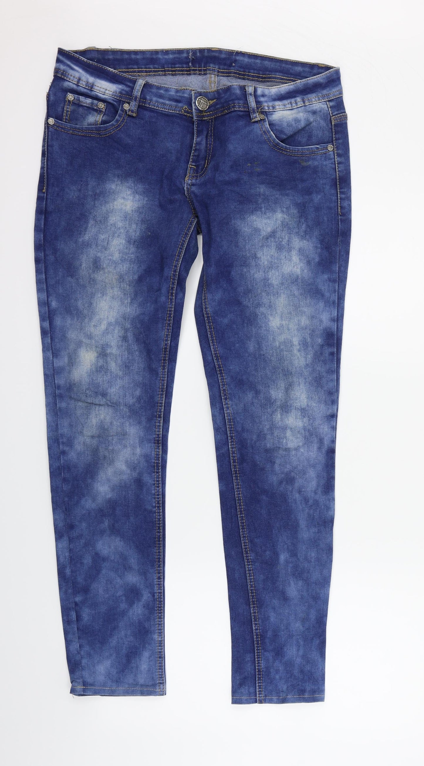 Nina Carter Womens Blue   Straight Jeans  L30 in