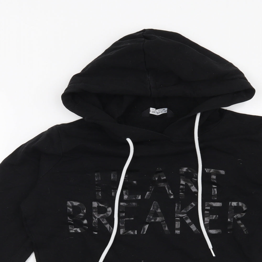 Select Womens Black   Pullover Hoodie Size 8  - Heart Breaker