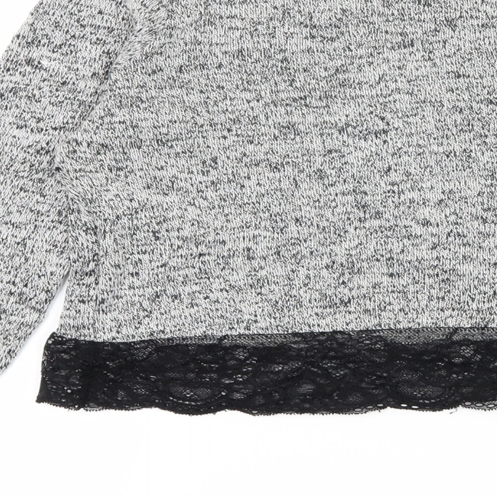 H&M Womens Grey  Knit Pullover Jumper Size XS
