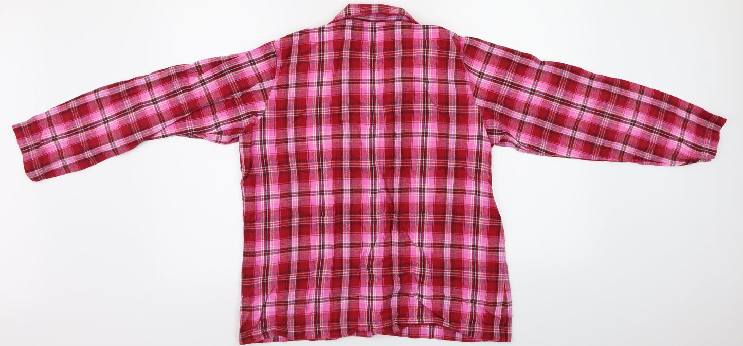 NEXT  Womens Pink Check  Basic Button-Up Size M