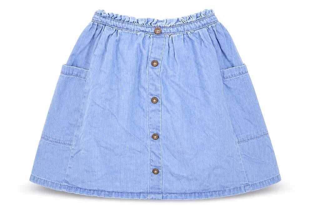 Next Girls Blue  Denim A-Line Skirt Size 5 Years