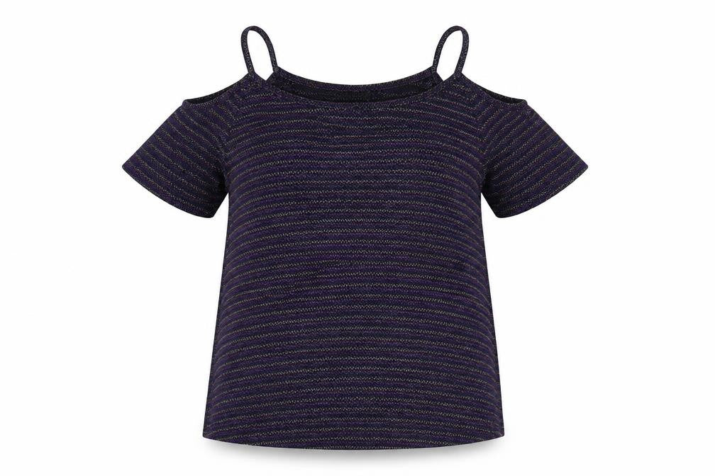 Papaya Womens Purple Striped  Basic Blouse Size 14