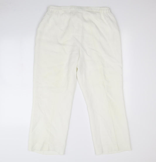 Personal Choice Womens White   Dress Pants Trousers Size 16 L30 in