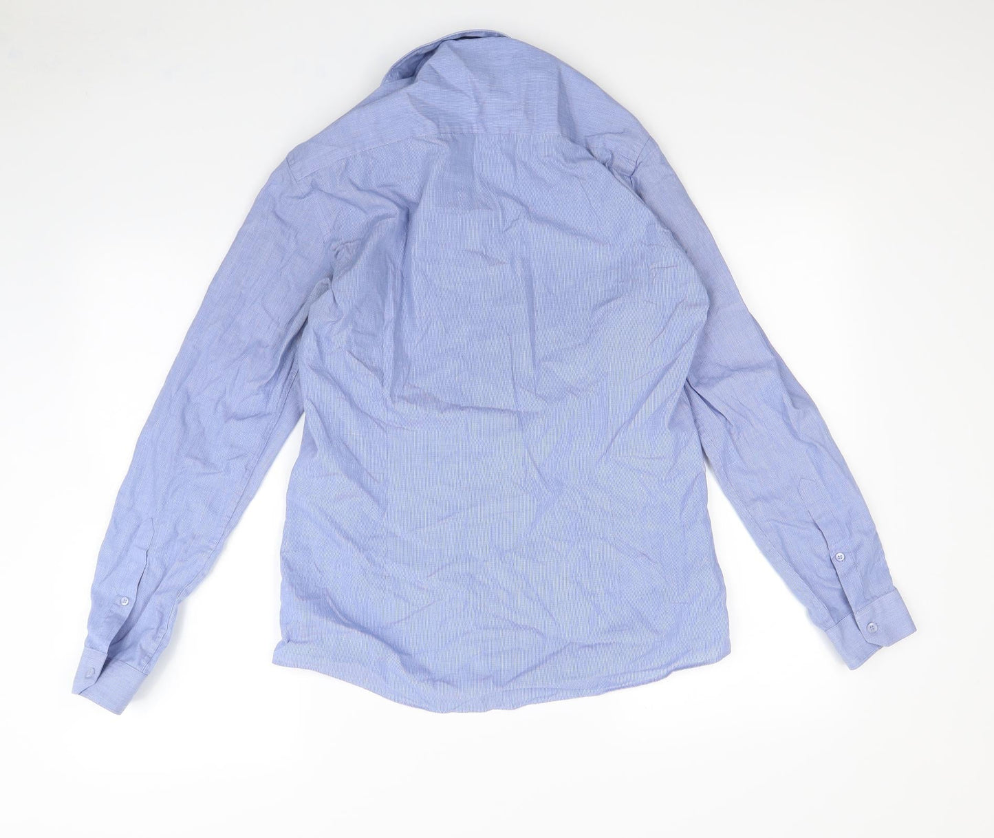 b&M Mens Blue    Dress Shirt Size 38