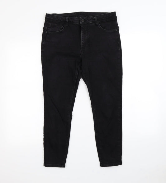 Preworn Womens Black   Cropped Trousers Size 32 in L24 in