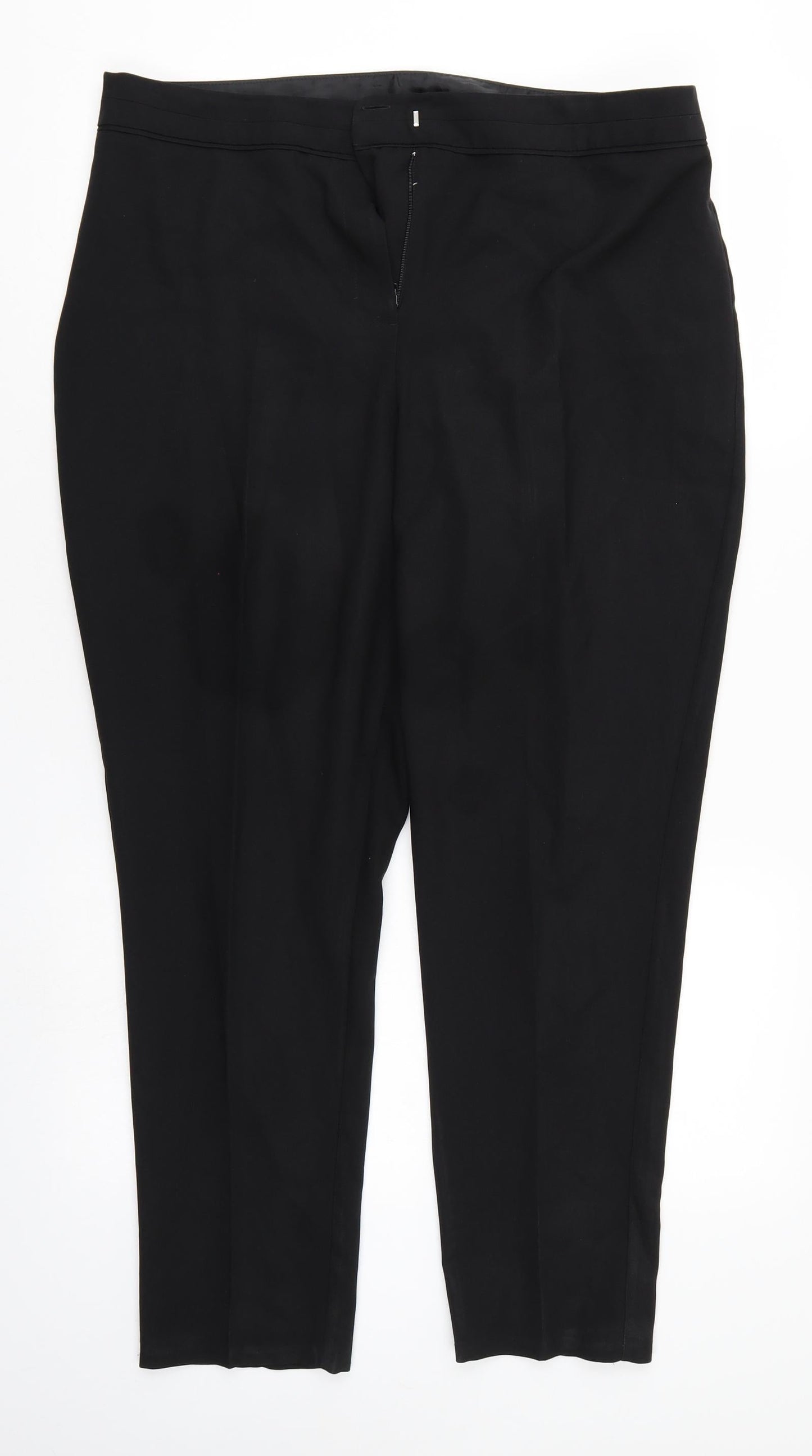 Preworn Womens Black   Trousers  Size 16 L27 in