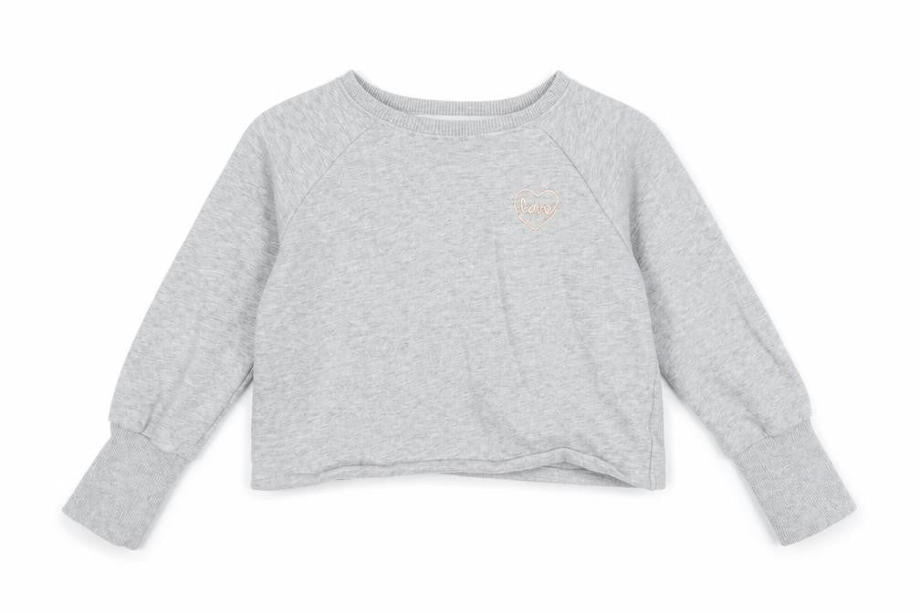 Next Girls Grey   Pullover Sweatshirt Size 8 Years  - love