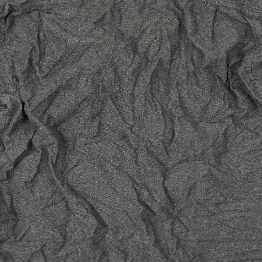 Marks and Spencer Mens Grey    Button-Up Size 16