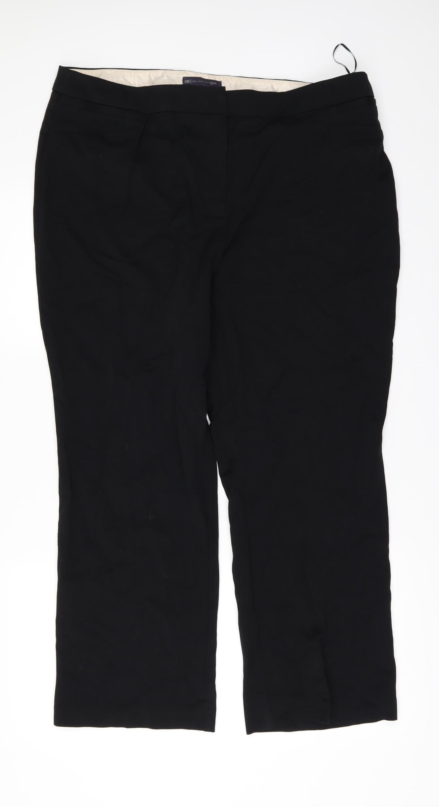 Marks and Spencer Womens Black   Trousers  Size 18 L28 in