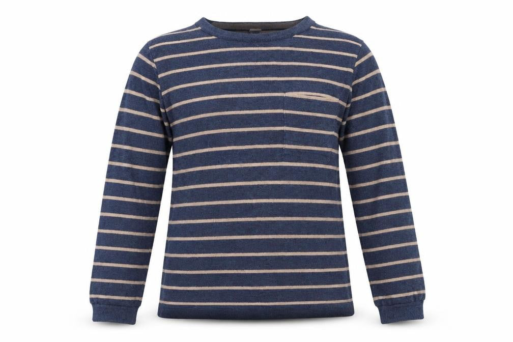 Tu Girls Blue Striped  Pullover Jumper Size 12 Years