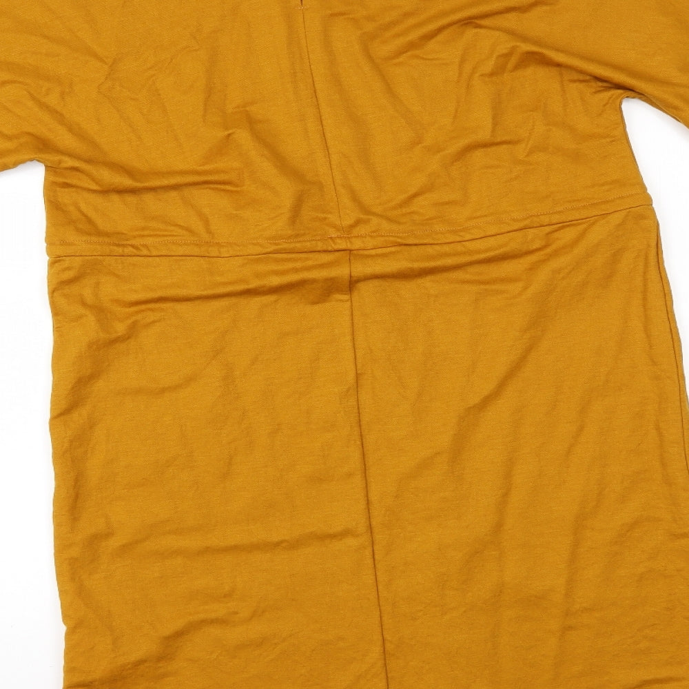 Primark Womens Yellow   T-Shirt Dress  Size 6