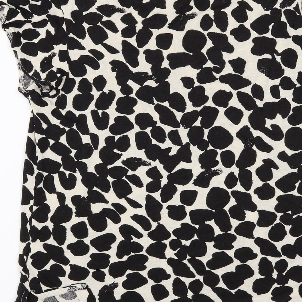 H&M Womens Black Geometric  Basic T-Shirt Size S
