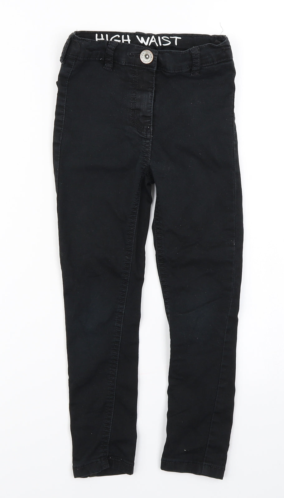 NEXT Girls Black  Denim Skinny Jeans Size 6 Years - High Waist