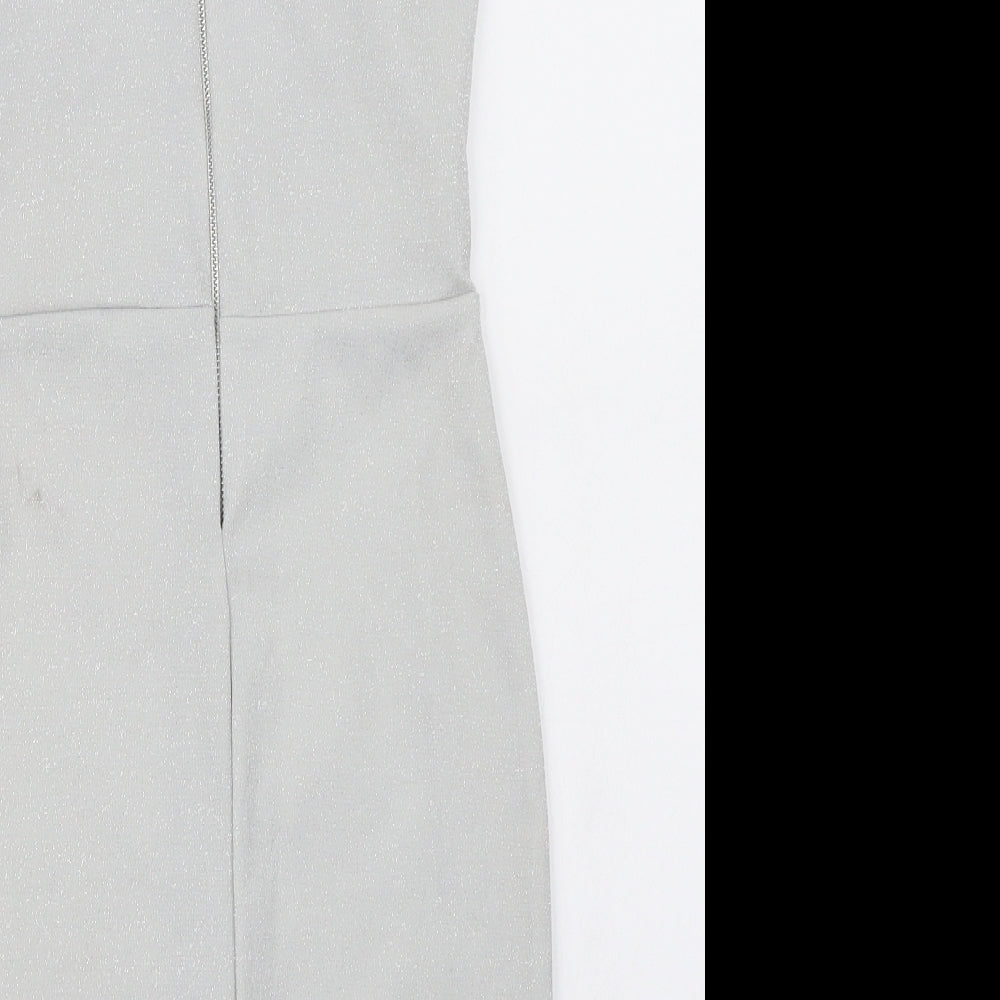 Ribbon Womens Silver   Bodycon  Size 8