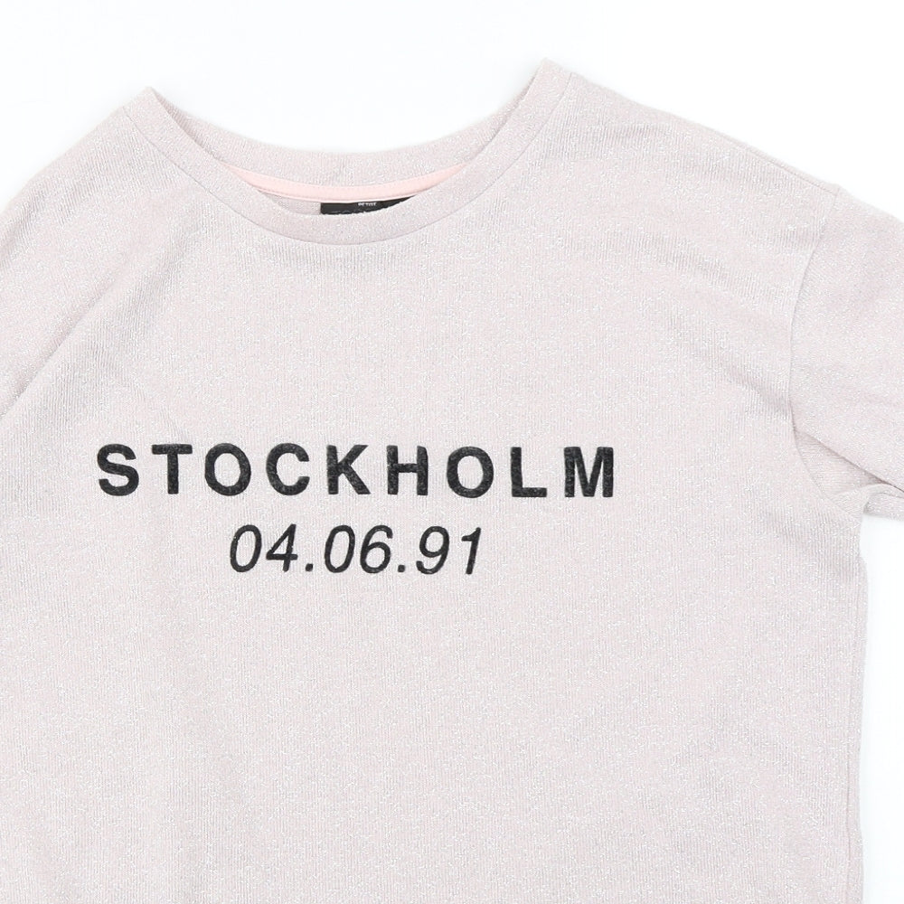 Topshop Womens Pink   Basic T-Shirt Size 8