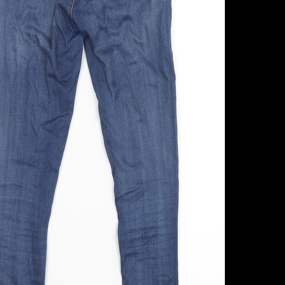 Topshop Womens Blue  Denim Straight Jeans Size 26 in L27 in