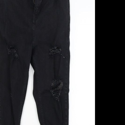 Topshop Womens Black  Denim Skinny Jeans Size 27 in L24 in
