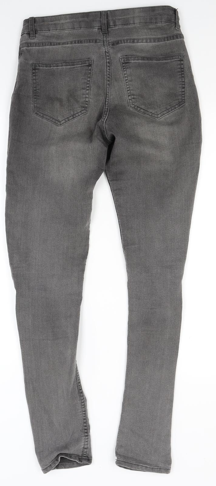 H&M Womens Grey  Denim Skinny Jeans Size 8 L27 in