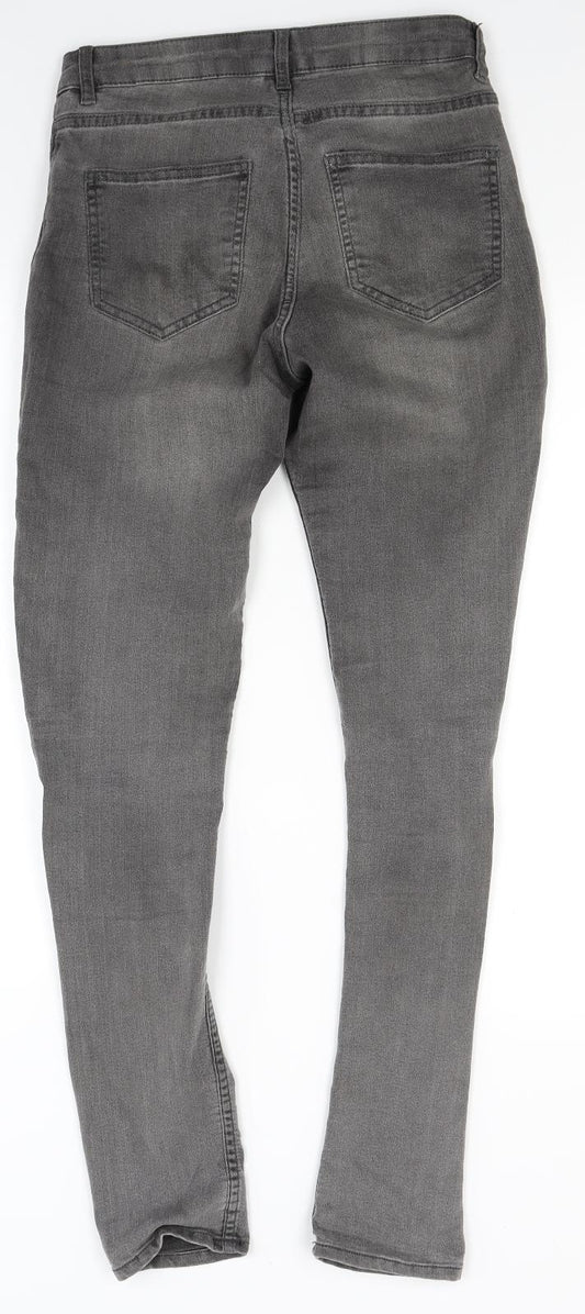 H&M Womens Grey  Denim Skinny Jeans Size 8 L27 in