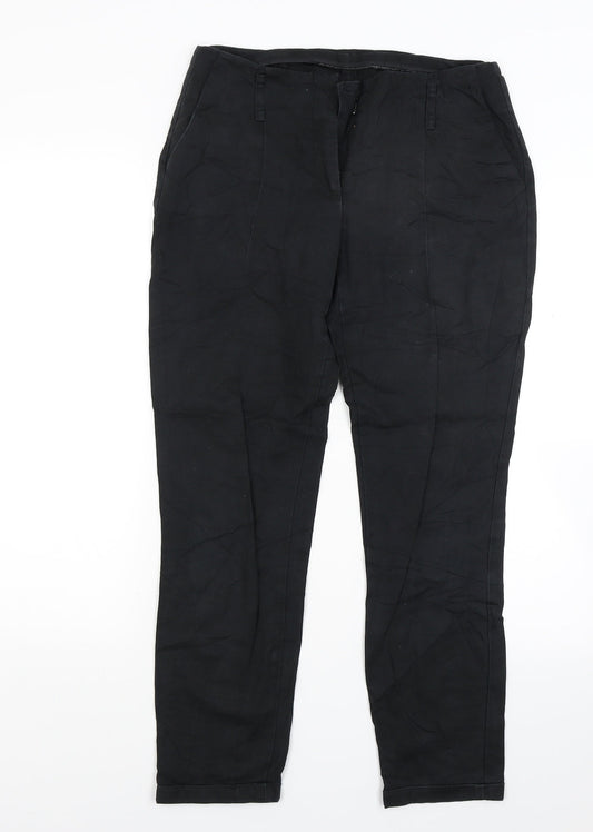 Preworn Womens Black   Trousers  Size 10 L25 in