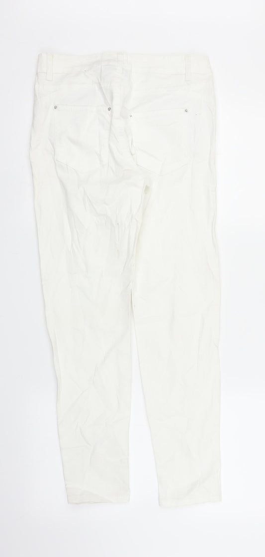 Janina Womens White   Snow Pants Trousers Size 8 L25 in