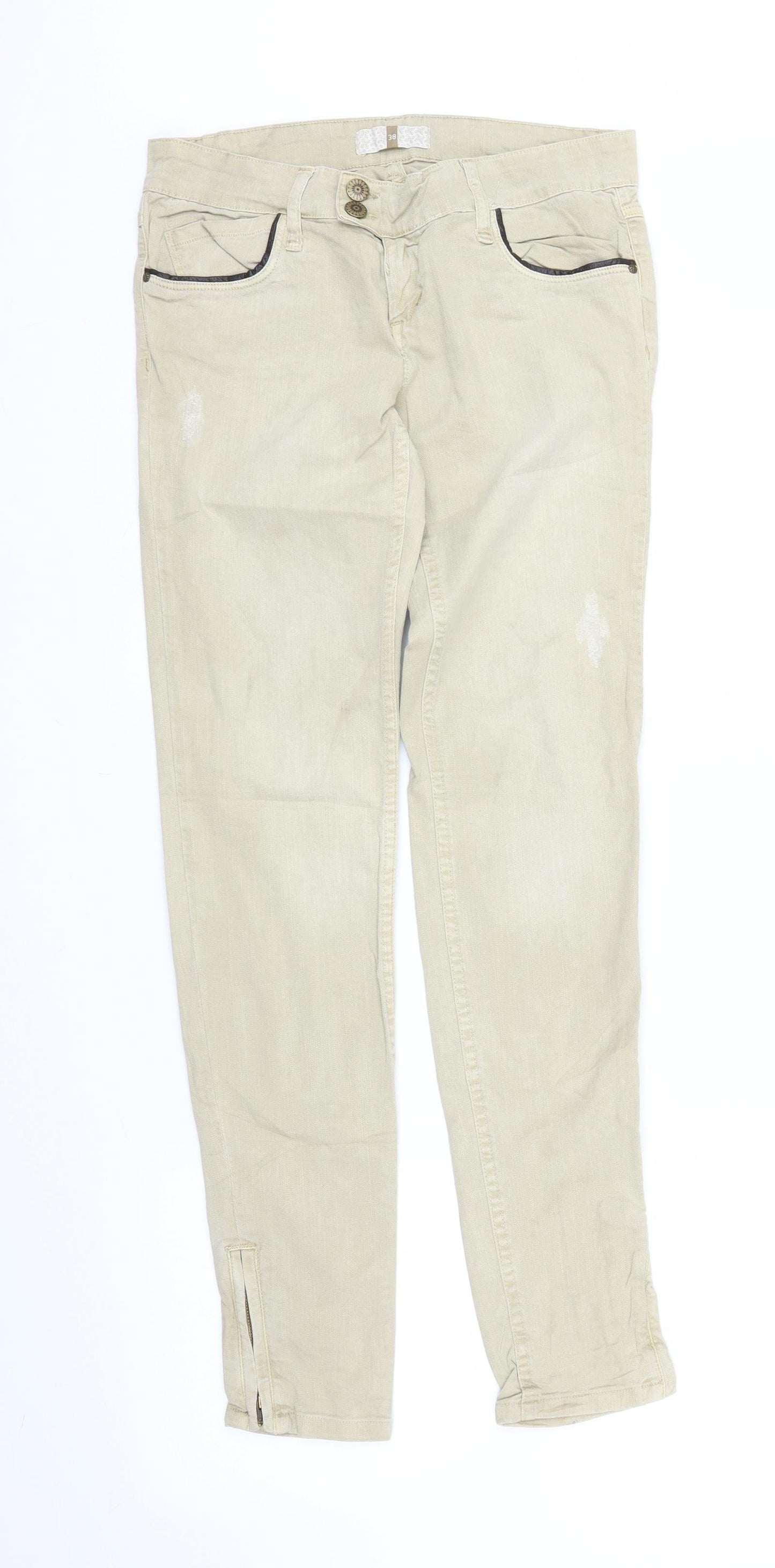 Stradivarius Womens Beige  Denim Skinny Jeans Size 10 L30 in