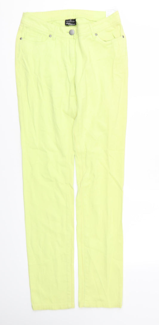 Jean Pascale Womens Green   Skinny Jeans Size 10 L31 in