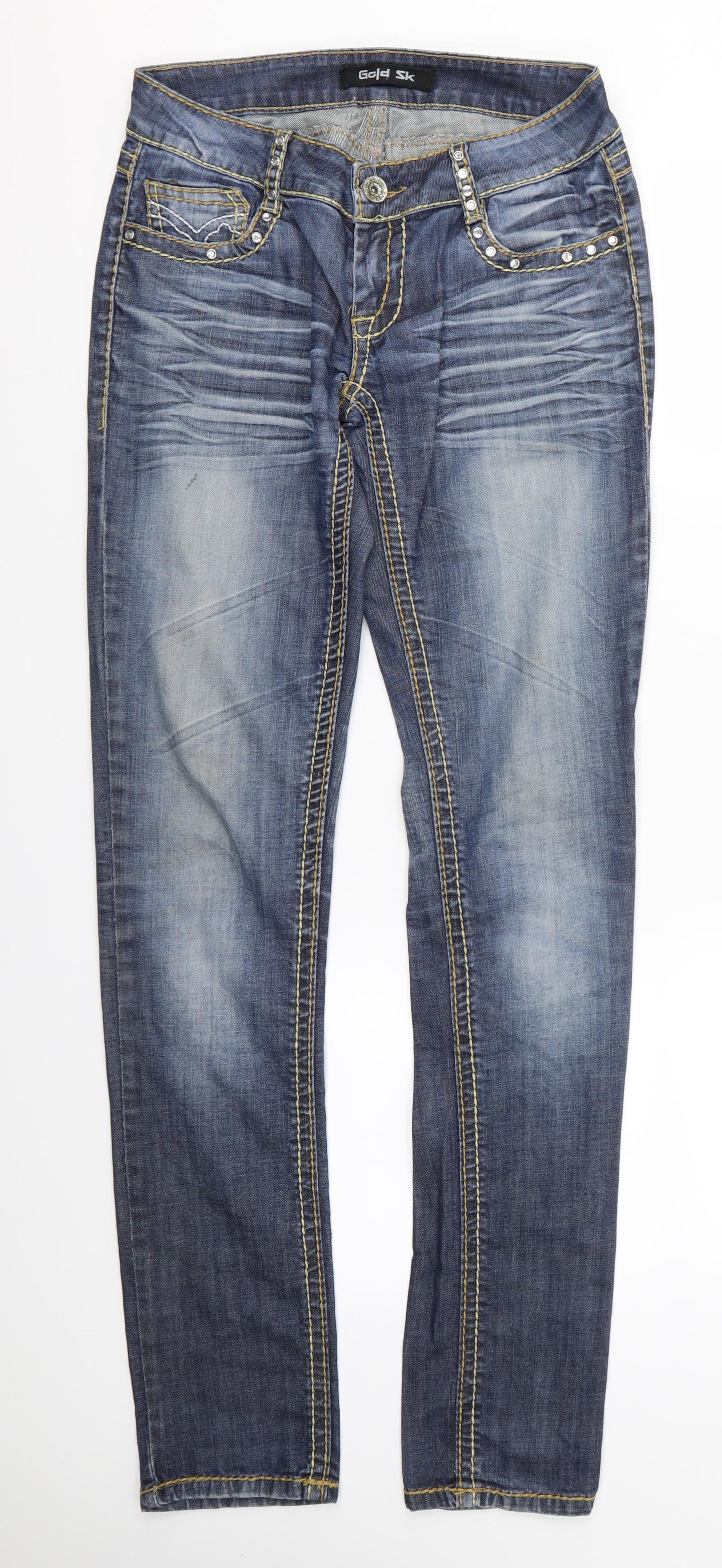 Gold SK Womens Blue   Skinny Jeans Size M L32 in