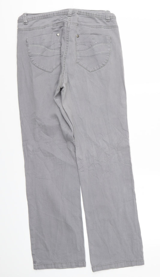 Preworn Womens Grey   Skinny Jeans Size 12 L27 in