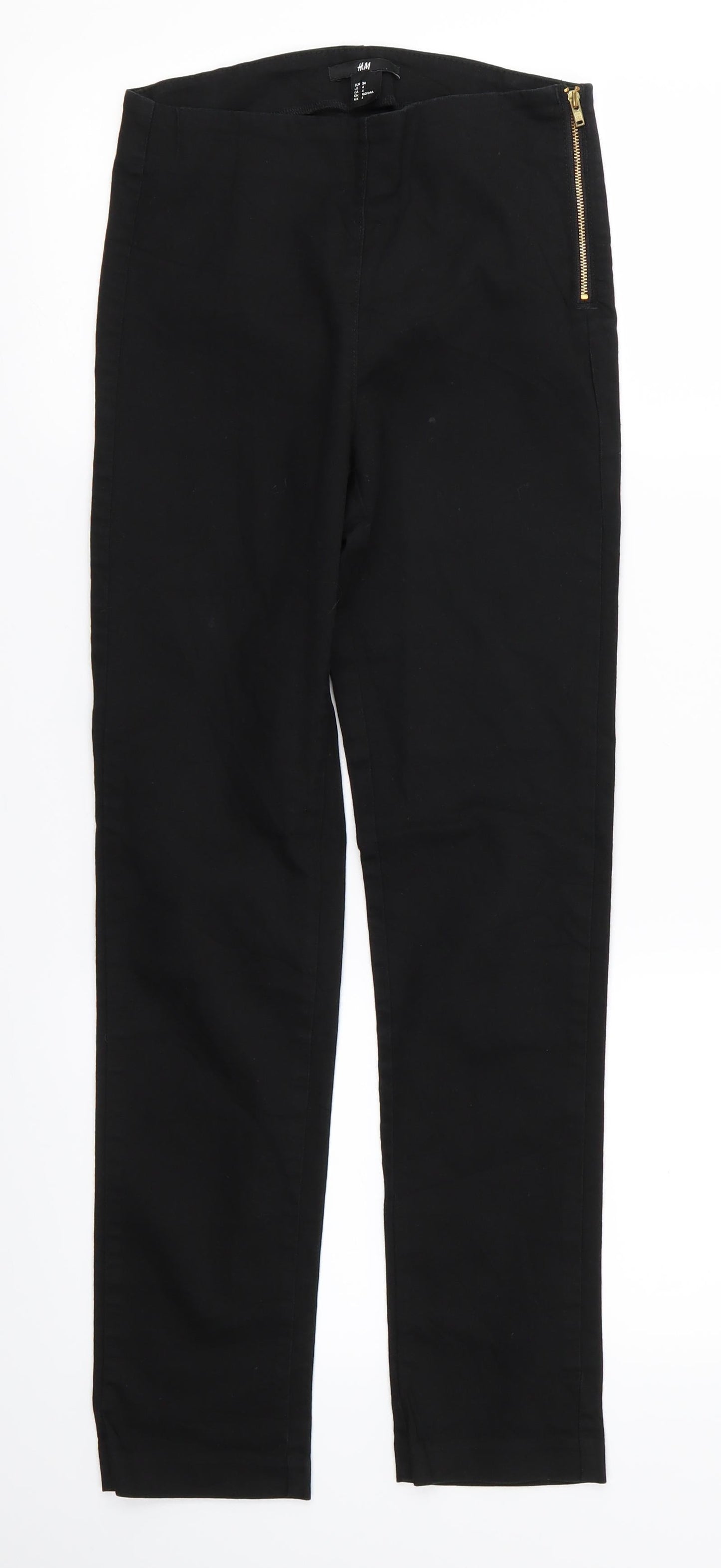 H&M Womens Black   Trousers  Size 6 L26 in