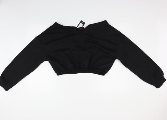 Misspap Womens Black   Pullover Jumper Size M