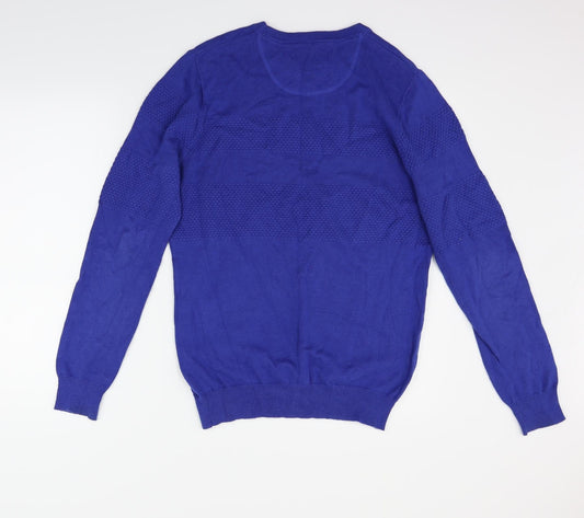 John Partidge Mens Blue   Henley Jumper Size M