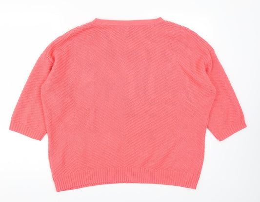 Marks and Spencer Womens Pink   Pullover Jumper Size 18