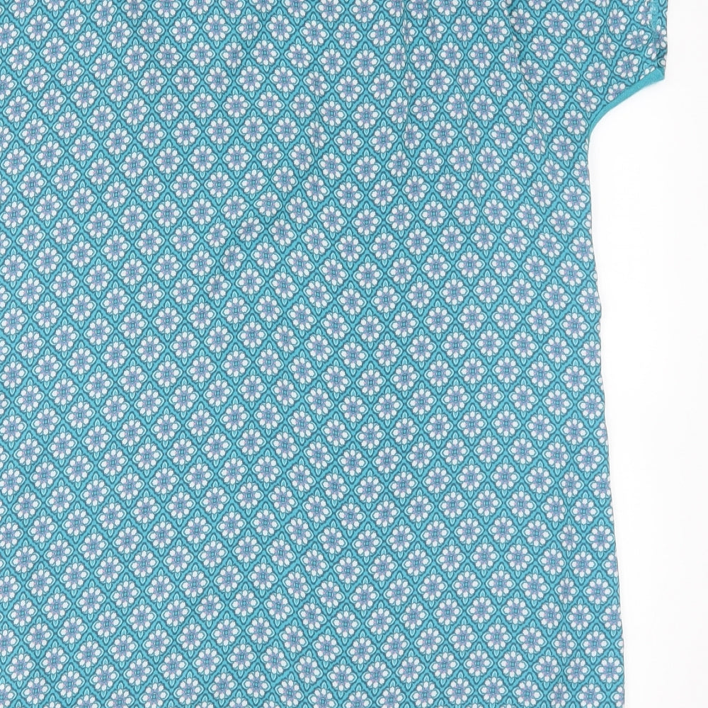 NEXT Womens Blue Geometric  Basic T-Shirt Size 12