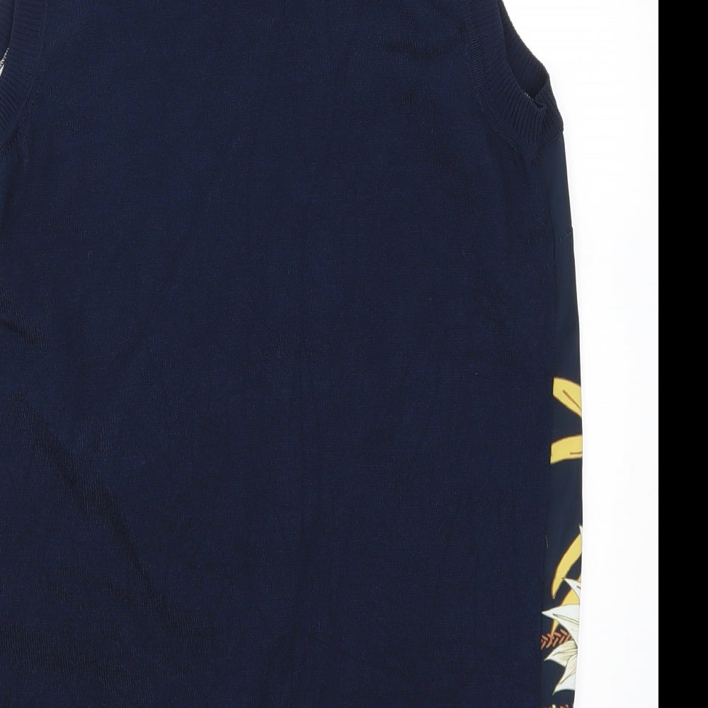 NEXT Womens Blue Floral  Basic Tank Size 10