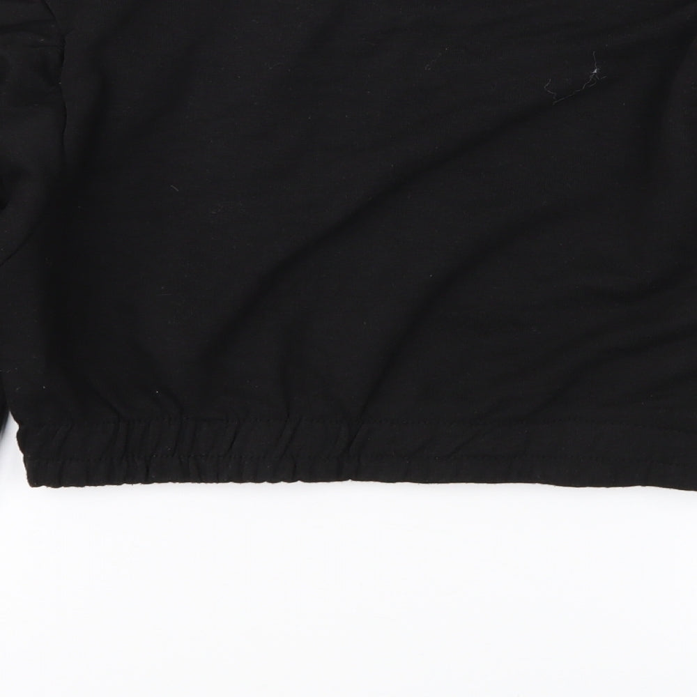 Preworn Womens Black   Pullover Sweatshirt Size 8  - Cropped