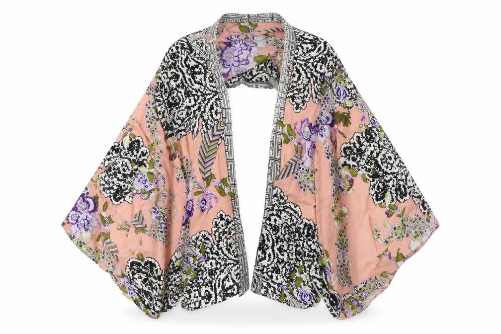 Preworn Womens Pink Floral   Shawl/Wrap