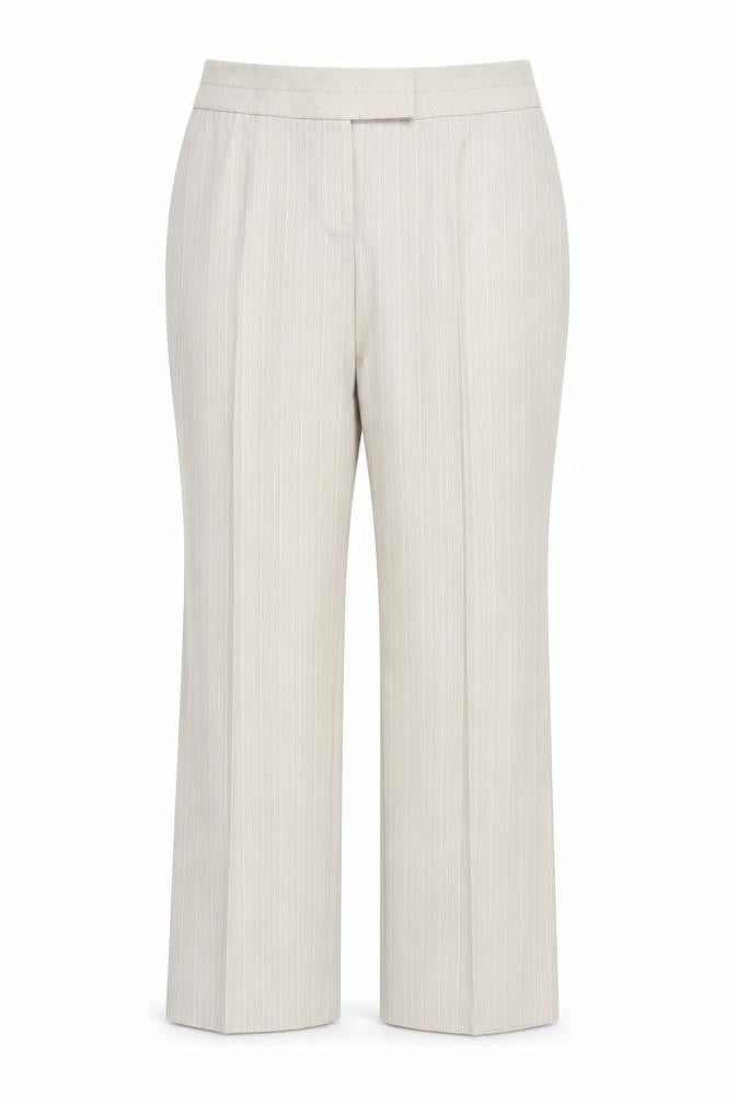 Next Womens Beige Striped Rayon Dress Pants Trousers Size 16 L29 in